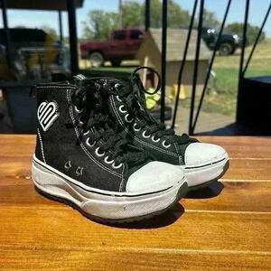 Justice Girls Hightop Combat Sneakers, Size 13